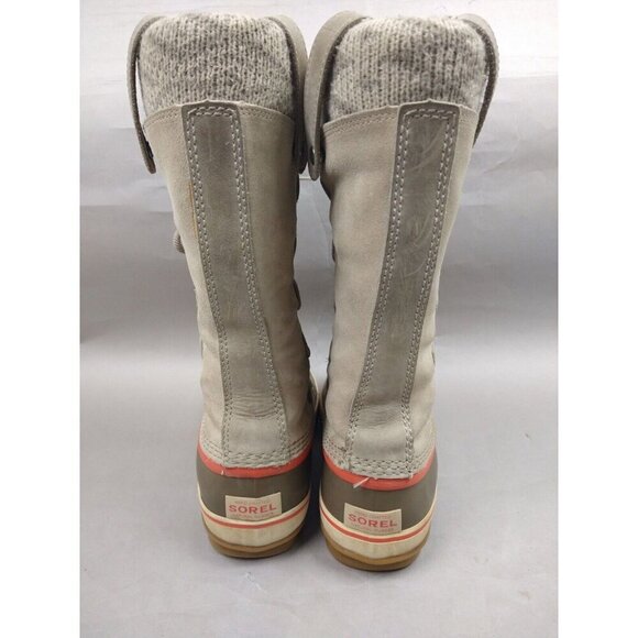 Sorel Boots Women's Size 8 Joan Of Arctic Winter Snow Tan Orange Leather - Picture 5 of 13